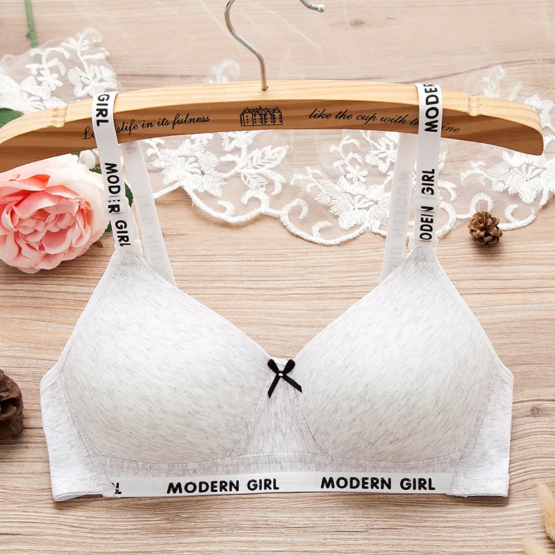 

Teenage Girl Underwear Puberty Young Girls Training Bras Solid Cotton Teens First Bra for Kids Teenagers Breast Bras 12-16Y