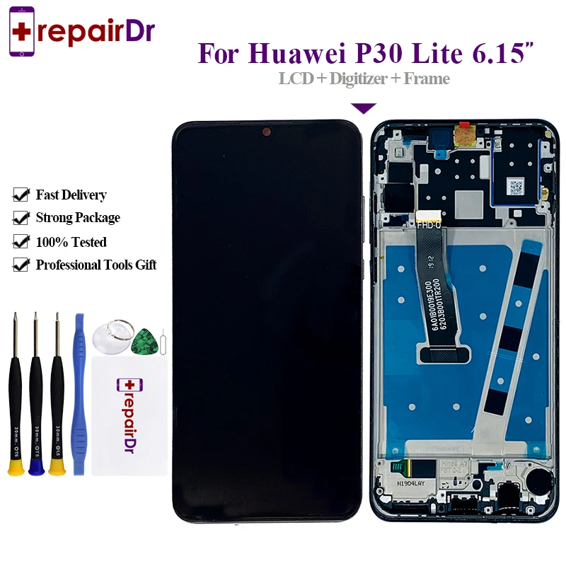 Оригинальный ЖК дисплей для Huawei P30 Lite сенсорный экран дигитайзер в сборе новинка 6