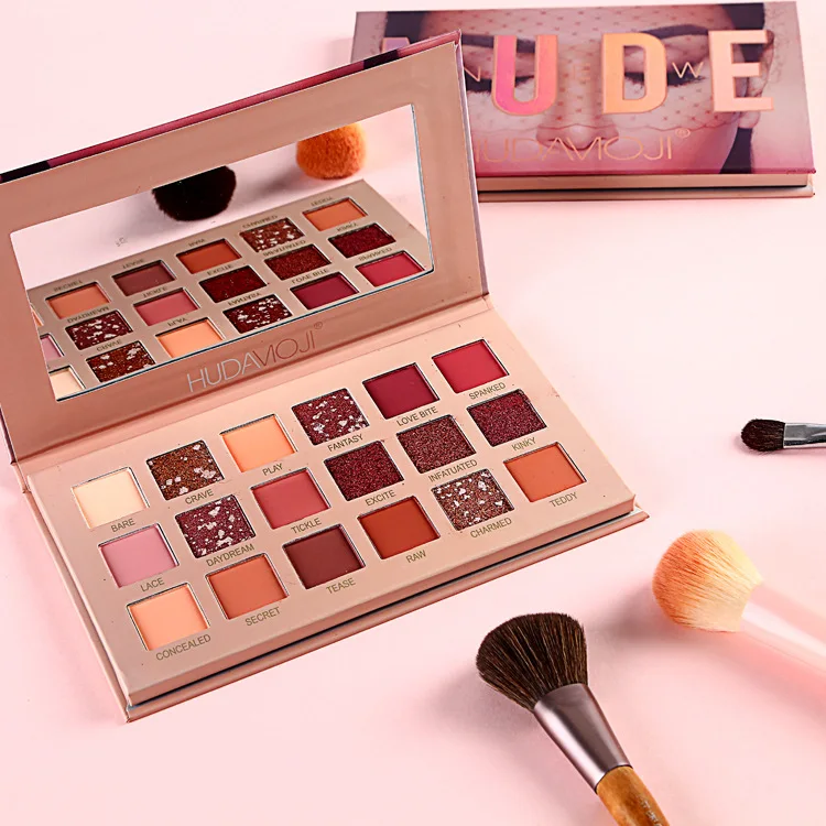 

Desert rose 18 color matte pearlescent multicolor glitter eye shadow