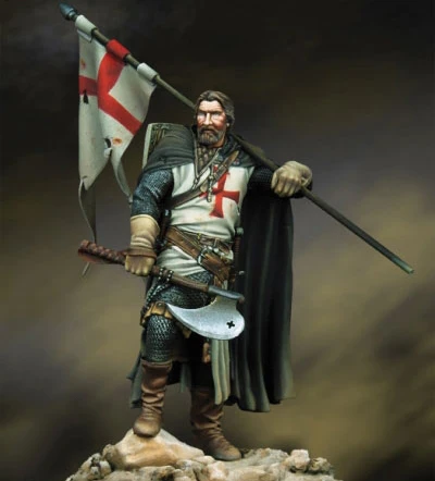 

1/24 Scale Unpainted Resin Figure Crusader Knight (not contain flag)