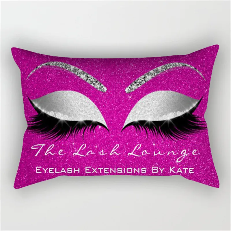Hot Printed Sleeping Eyes Throw Pillow Covers Decorative Cushion Cover Polyester Blink Eyelash Cushions Home Decor Accessories