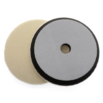 

6 Inch 150mm Knitted Wool Pad Short-Nap with foam cushion for Rotary & DA Polisher (Pack of 1)