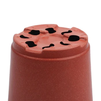 

100xStrong Plastic Plant Pot Flower Pots Nursery Flowerpot Seedlings Planter