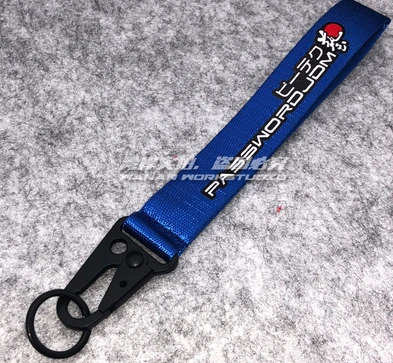Мото-гоночные креативный ПВХ брелок для ключей для PSW JDM GK5 JS Racing пароль 17x2,5 см - Название цвета: Синий