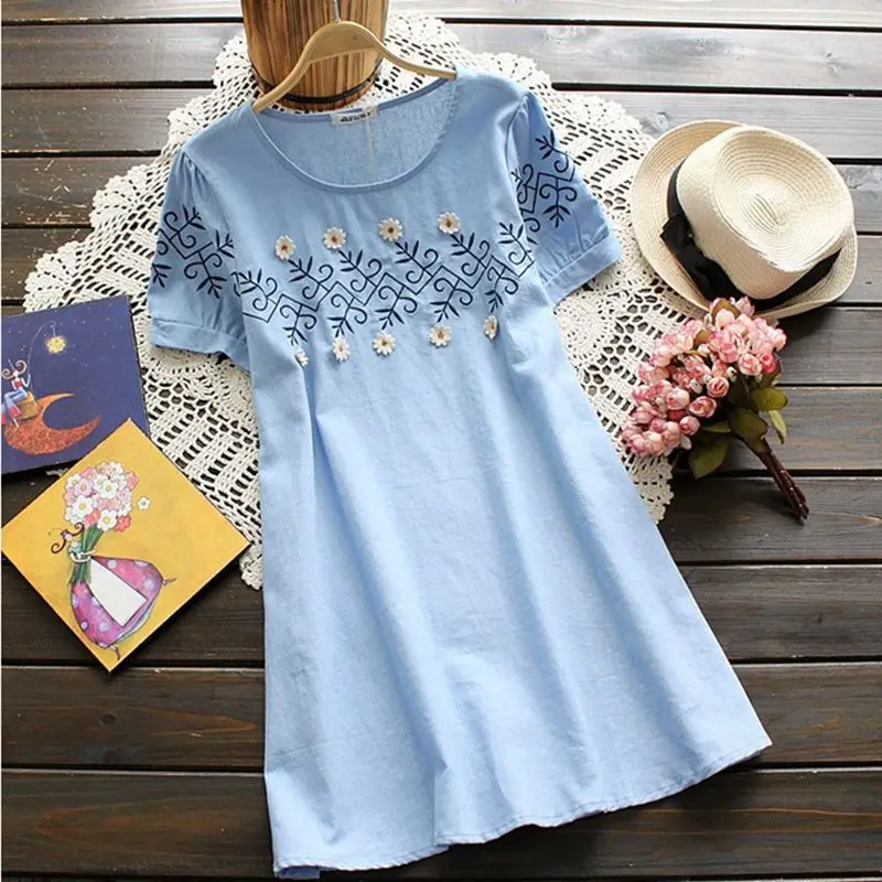Elegant maternity clothes new summer style solid embroidery loose plus Elegant maternity clothes new summer style solid embroidery loose plus