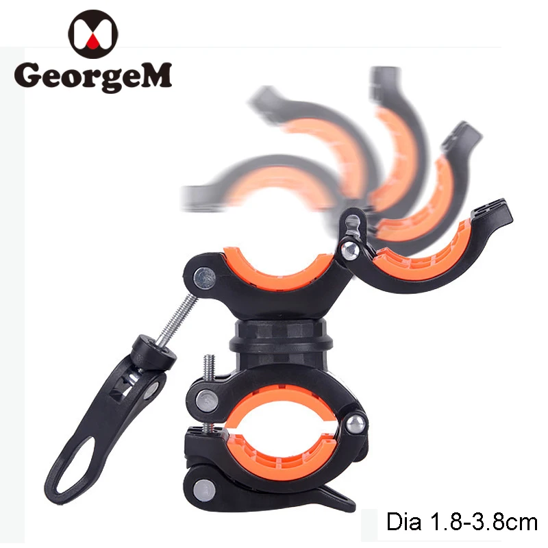 Cheap 360 Degree Rotation Bike Head Front Light Air Pump Holder Cycling  Bicycle Flashlight Torch Mount Clip Bicycle Accessories 2