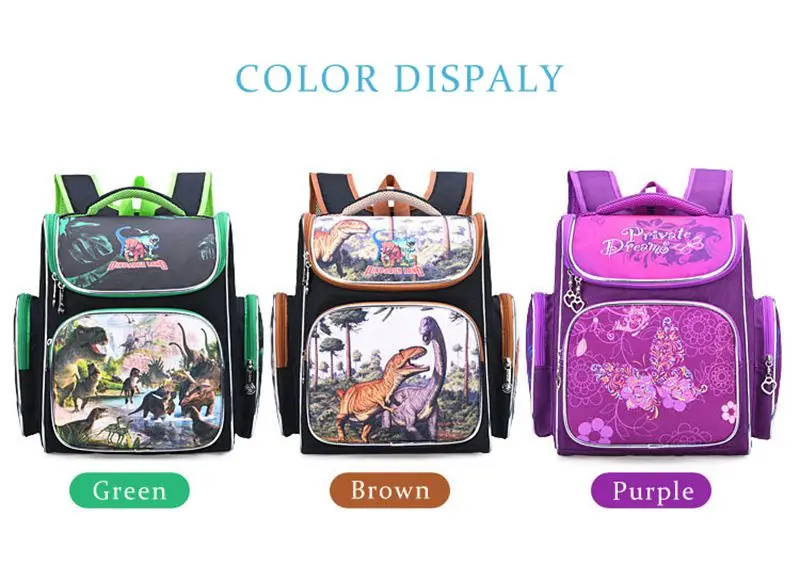 Новая детская сумка с динозавром для школы, детский школьный рюкзак для мальчиков и девочек, ортопедический рюкзак с 3D изображением животных, школьные ранцы для мальчиков