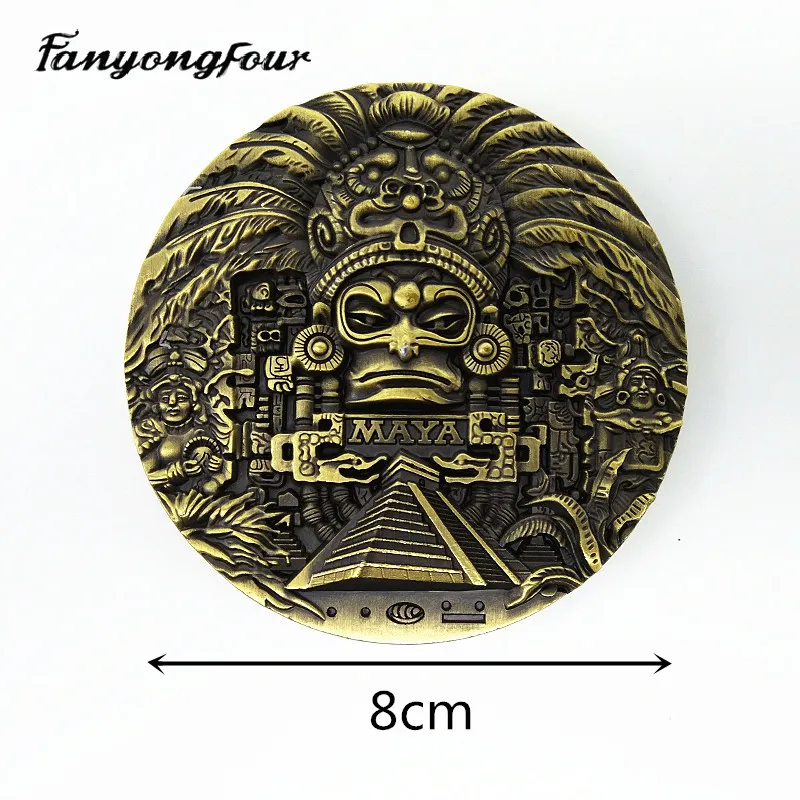 Монета Майя силиконовая форма для выпечки торт плесень смолы гипса шоколадная Свеча Конфеты Плесень
