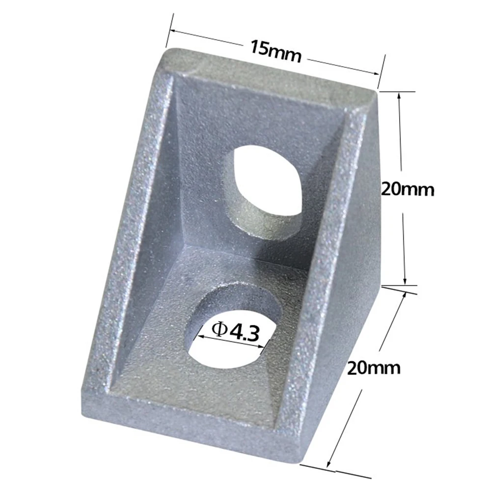 1515 серийный алюминиевый профиль слот 6 мм Соединительный Угловой Кронштейн набор с болт и гайка для 3D-принтера