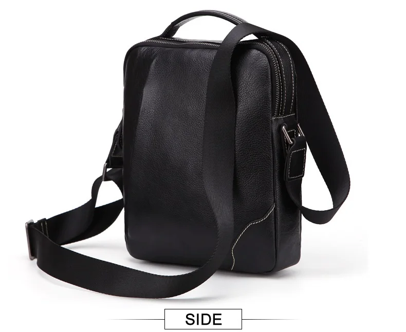 

FSINNLV 2018 New Genuine Leather Men Shoulder Messenger Bag Tote Bags Zipper Male Casual Business Handbags Crossbody Bags HB186