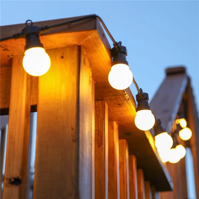 

10M Globe String Light With 20 Clear/Milky Bulbs Connectable Vintage Festoon Ball String Light Christmas Lights