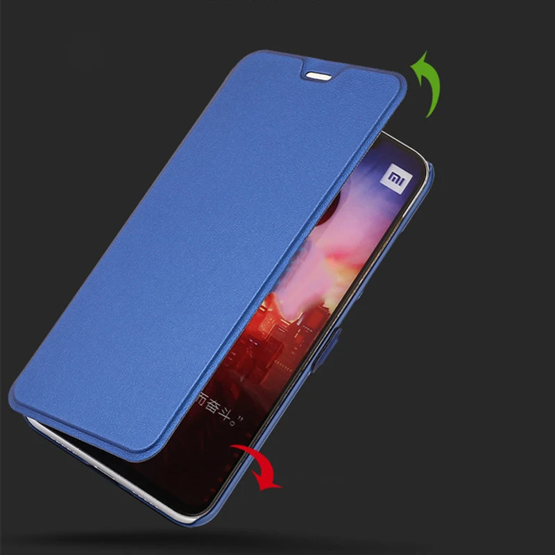 WeeYRN Hard PU Leather Flip Case Xiaomi mi 8 lite mi8 mi 9