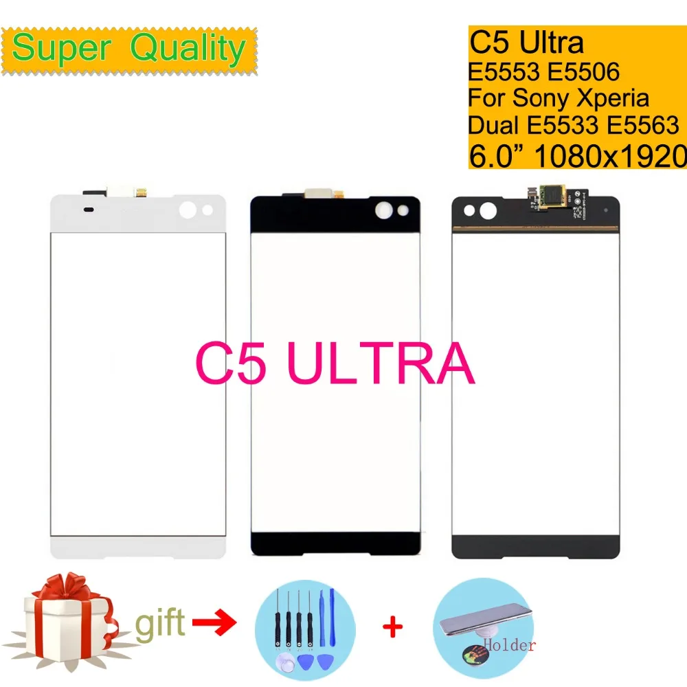 Touchscreen For Sony Xperia C5 Ultra E5553 E5506 Touch Screen Digitizer Front Glass Panel Sensor Lens C5 Ultra DUAL E5533 E5563 Touchscreen For Sony Xperia C5 Ultra E5553 E5506 Touch Screen Digitizer Front Glass Panel Sensor Lens C5 Ultra DUAL E5533 E5563