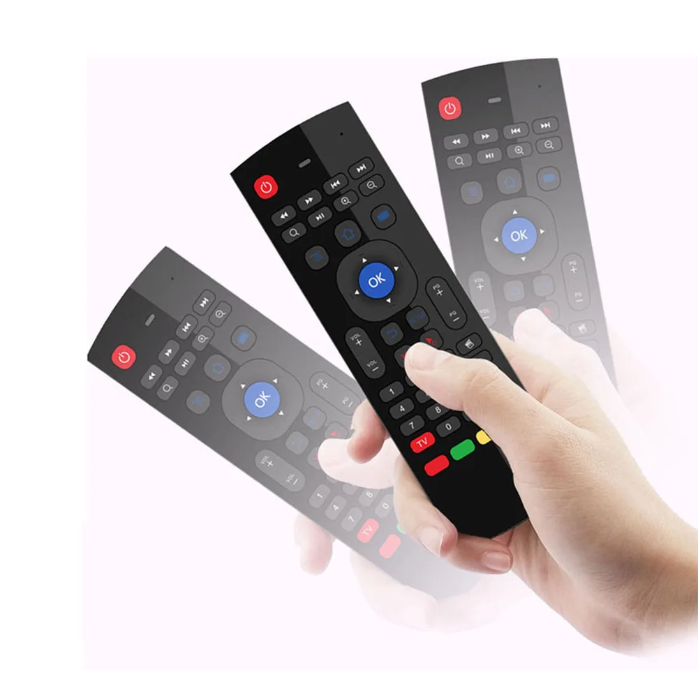2 4G MX3 USB Беспроводная клавиатура 3в1 Air Fly Mouse GYRO Sensing Remote IR Learning с голосовым