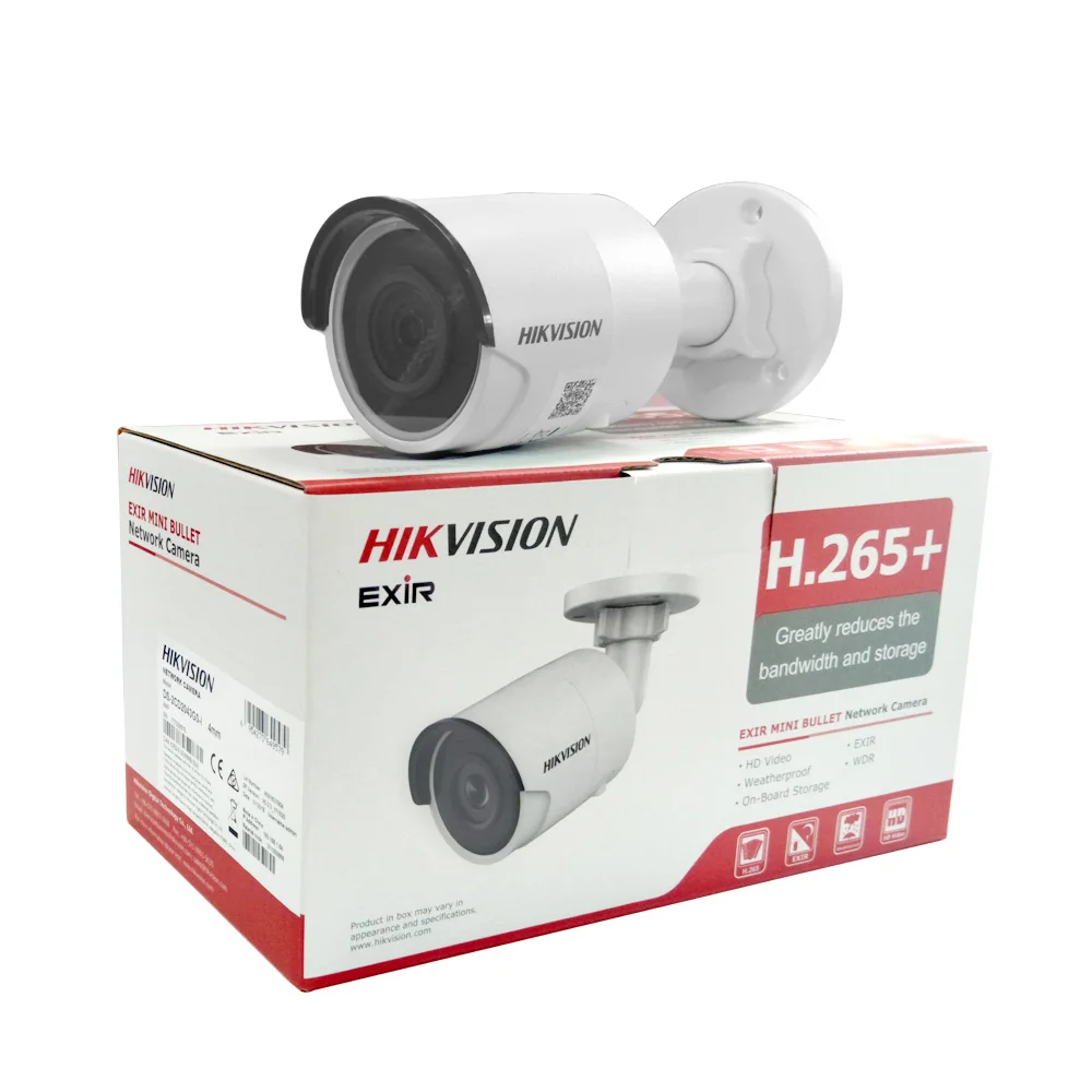 Hikvision DS-2CD2043G0-I 4MP пуля POE IP камера домашняя/уличная система безопасности H.265 IR 30m CCTV видеонаблюдения ONVIF