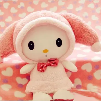 

23.5" Pink Hat Melody Cute Rabbit Stuffed Cartoon Anime Plush toys Baby Girl Bunny Dolls Kids' Birthday Present Xmas Gift toys
