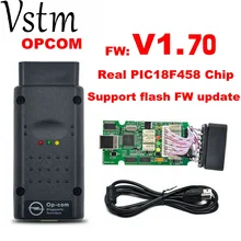 Auto OBD2 OP-COM V1.70 Opcom Voor Opel Auto Diagnostische Scanner Met Real PIC18f458 Voor Opel Op Com Diagnostisch Hulpmiddel Flash firmware