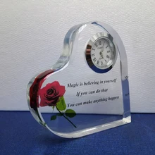 50 шт./лот Свадебные Кристалл прозрачные часы сердце часы пресс папье свадебные подарки сувениры Сувениры