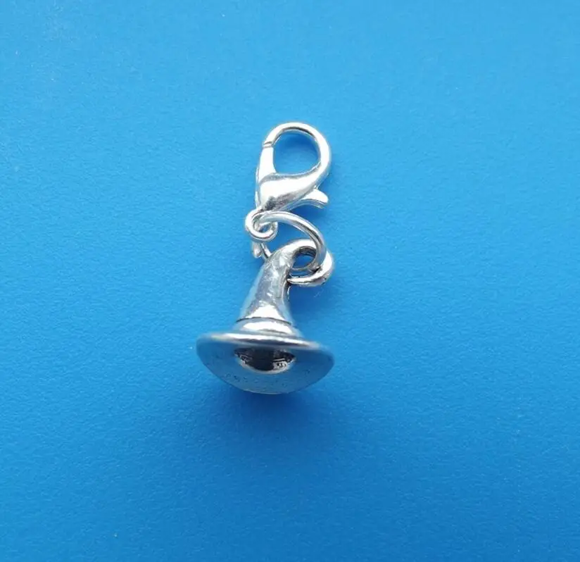 

Witch 3d Hat Tibetan Silver Clip On Charm Pendant Halloween 50pcs