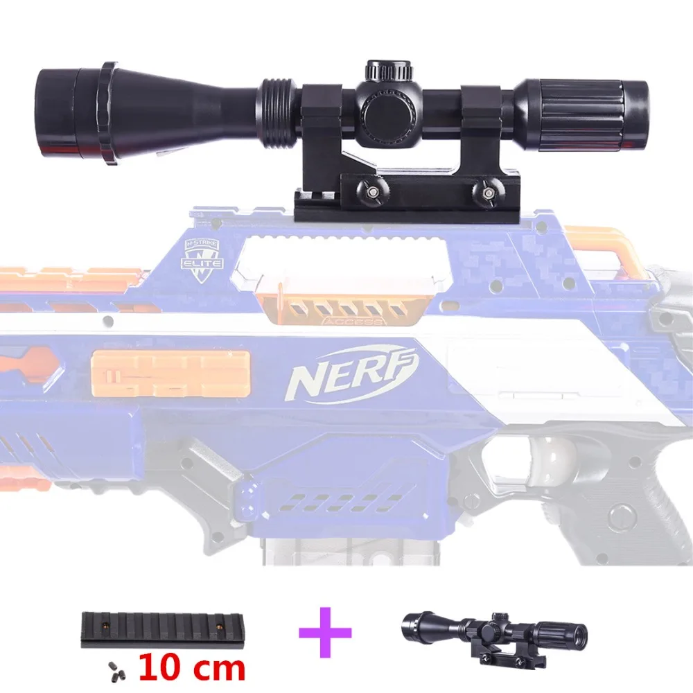 

New Tactical Plastic Magnifying Sight Set with 10cm Rail Adapter for Nerf Blaster /for Nerf N-Strike Elite Infinus/stryfe/