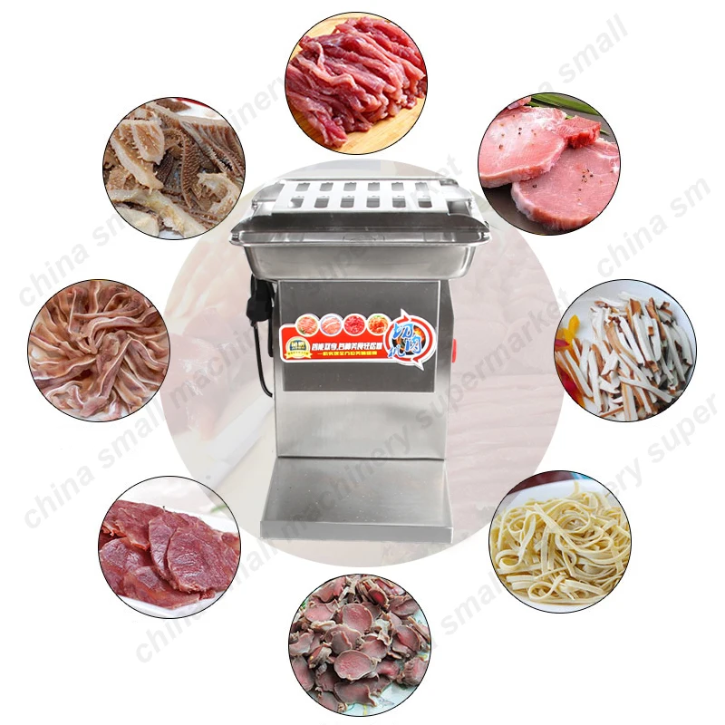Автоматический Электрический Нож для мяса, резки мяса, машина для нарезки мяса, мясорубка, Ломтерезка, квадратная ленточная машина для резки мяса