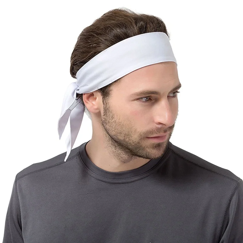 Спортивная повязка для головы сплошной цвет для мужчин и женщин спортивный впитывающий пот дышащий тюрбан Бег Теннис Баскетбол Фитнес Аксессуары