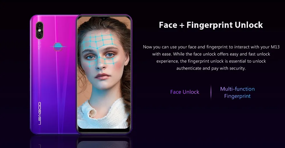 LEAGOO M13 мобильный телефон Android 9,0 6,1 ''HD ips экран капли 4 ГБ 32 ГБ MT6761 3000 мАч 8MP двойная камера Face ID 4G смартфон