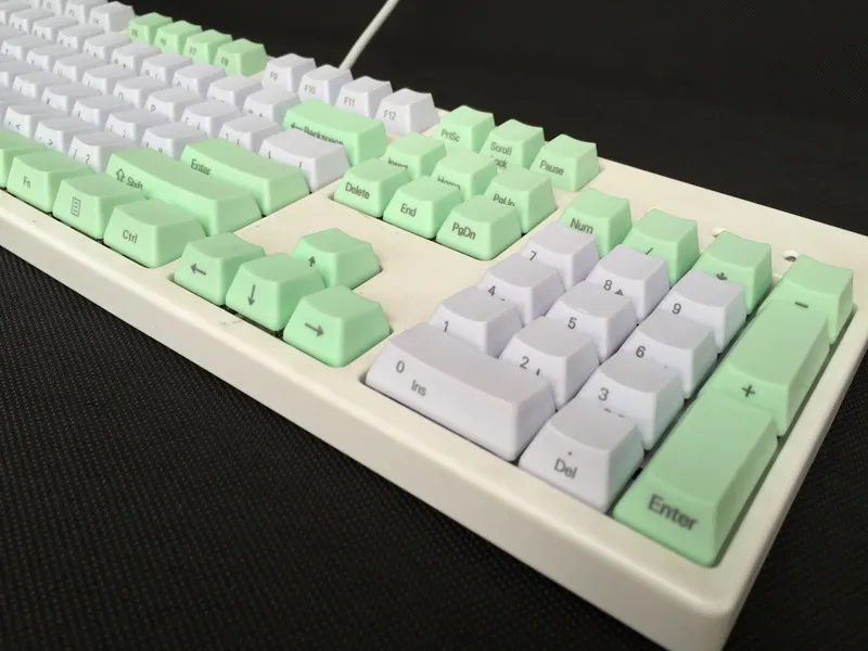 Прохладный джаз белый голубой смешанный толстые pbt ansi iso макет 108 87 Keycap OEM профиль ключ Шапки для MX механические клавиатура