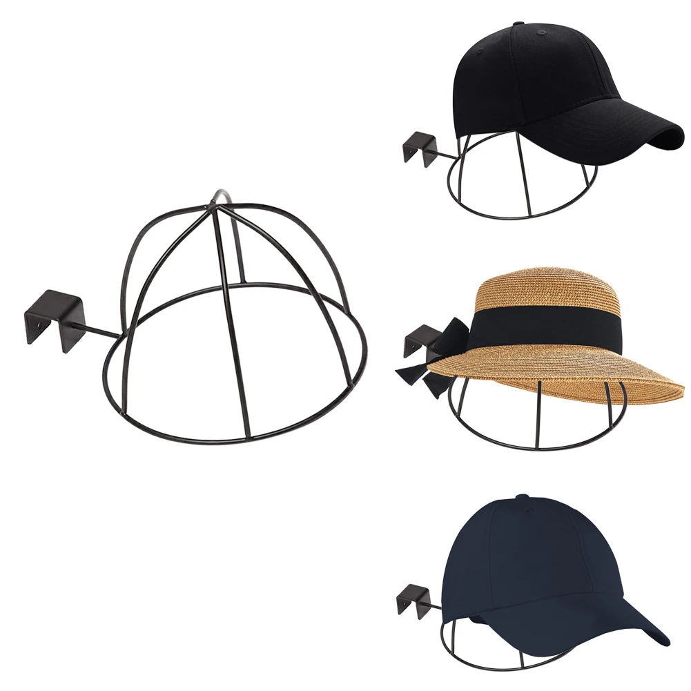 

Home Metal Caps Holder Hat Stand Multifuctional Useful Wall Mount Gift Hook Motorcycle Helmet Accessories Display Rack Durable
