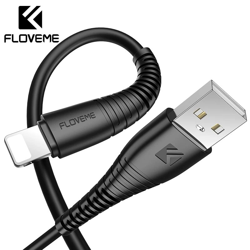 FLOVEME Lighting USB кабель для iPhone XR X XS телефон быстрое зарядное устройство кабель для iPhone 6 7 8 Plus Освещение usb зарядный кабель для передачи данных