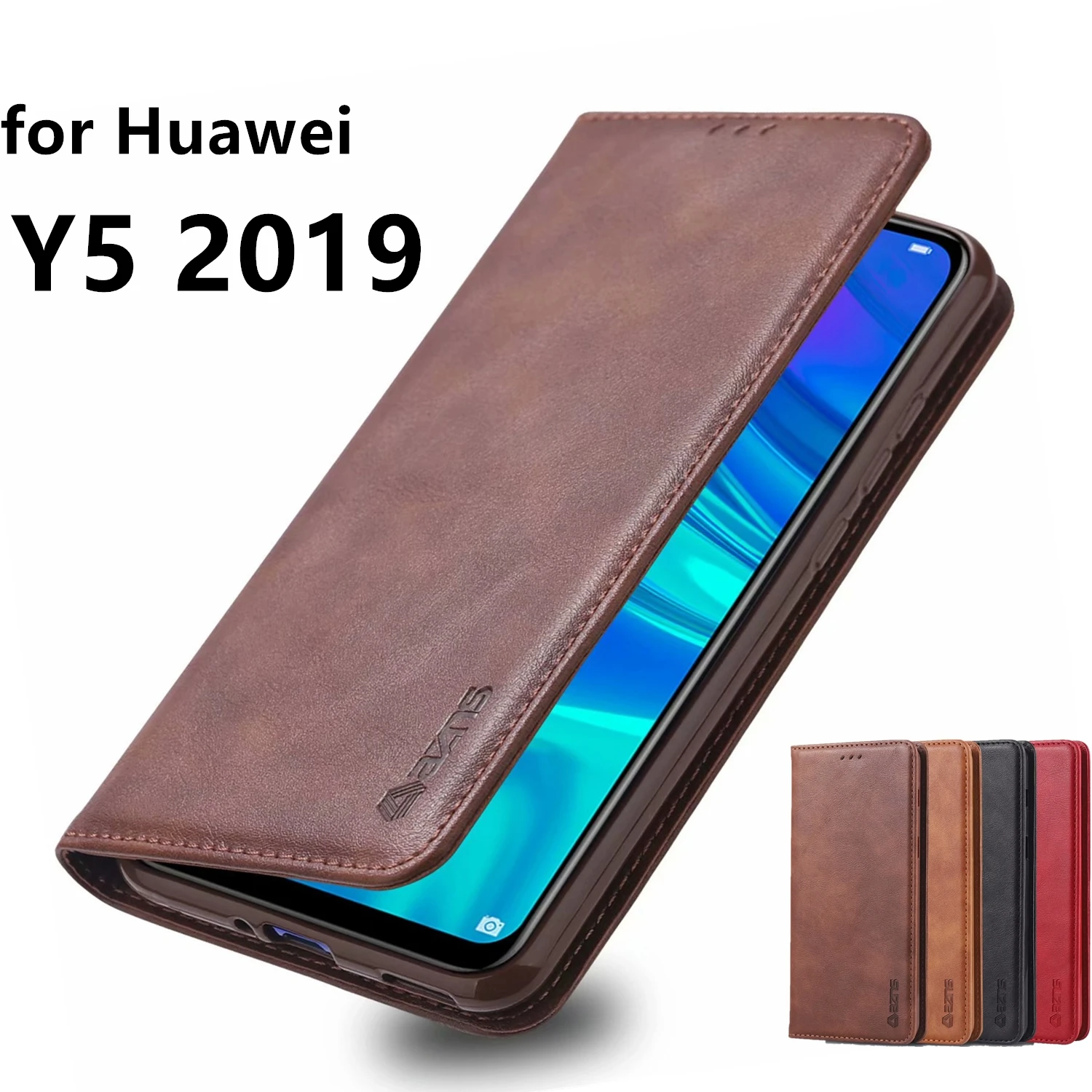 Чехол AZNS для Huawei Y5 2019 чехол из искусственной кожи держатель карт кобура ретро
