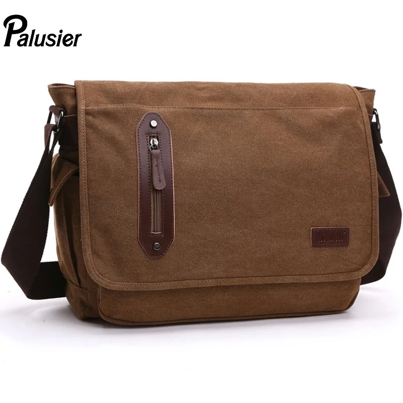 Fashion Canvas Messenger Bag Men Soft Postman Package Male Travel Pack