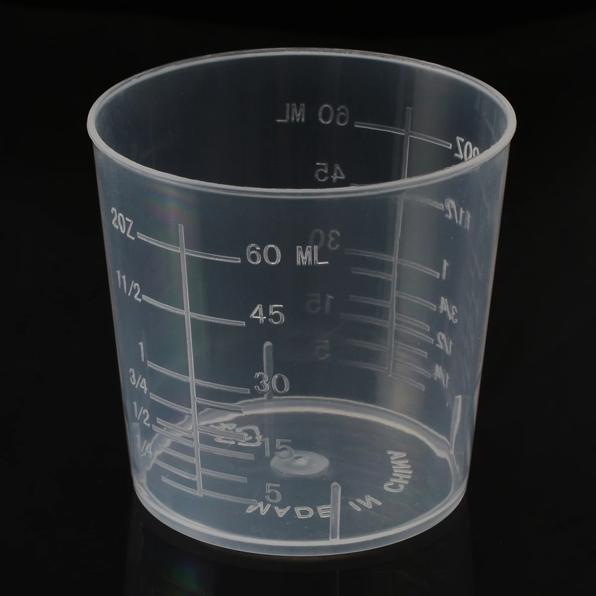 10pcs 60ml Plastic Transparent Measuring Cups with Scale Surface Liquid Container Kitchen Tool Supplies