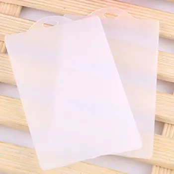 

Hot 5PCS Package Explosion Model Solid Transparent PVC Set White Post IC Card Holder