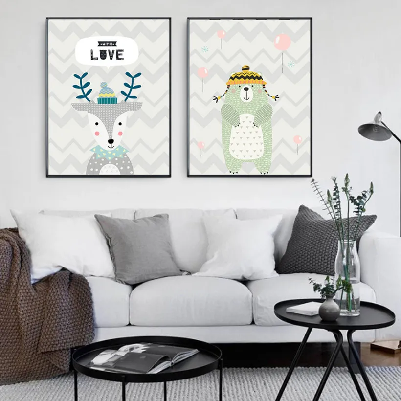 Owls-Wall-Art-Posters-Paintings-on-Canvas-Nordic-Print-Bear-Fox-Deer-Wall-Pictures-for-Living (2)