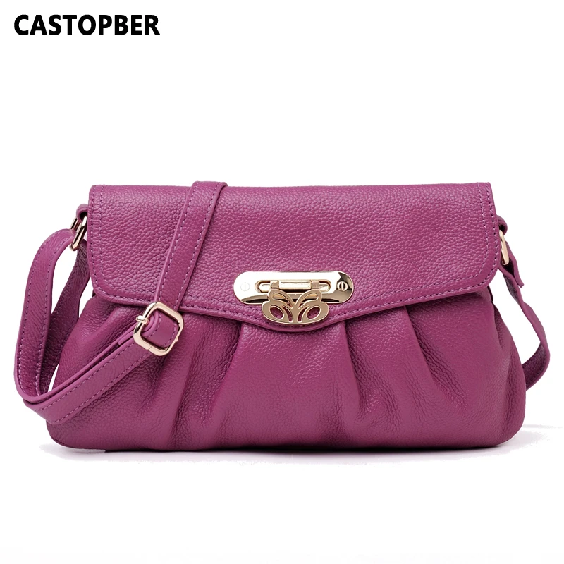 

Designer Fashion Women Messenger Bags 100% Cowhide Genuine Leather Women's Bag Cover Crossbody Shoulder Handbags High Quality
