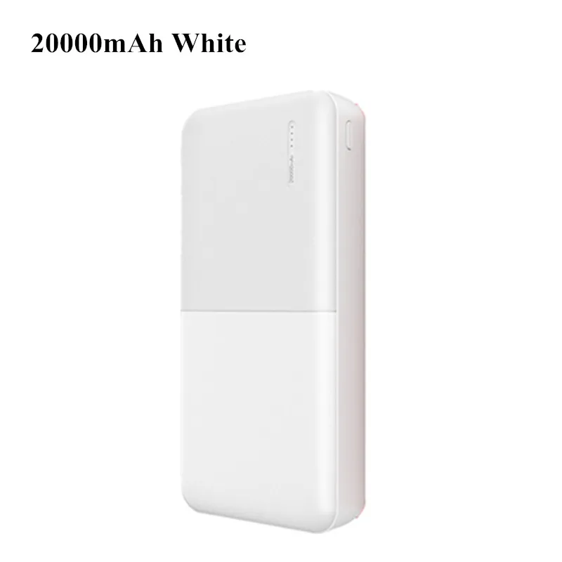 A.S power Bank 20000 мА-ч, Мощное зарядное устройство, портативная Внешняя батарея, аккумулятор 20000 мАч, блок питания для samsung bluetooth-гарнитура для смартфона - Цвет: 20000mah White