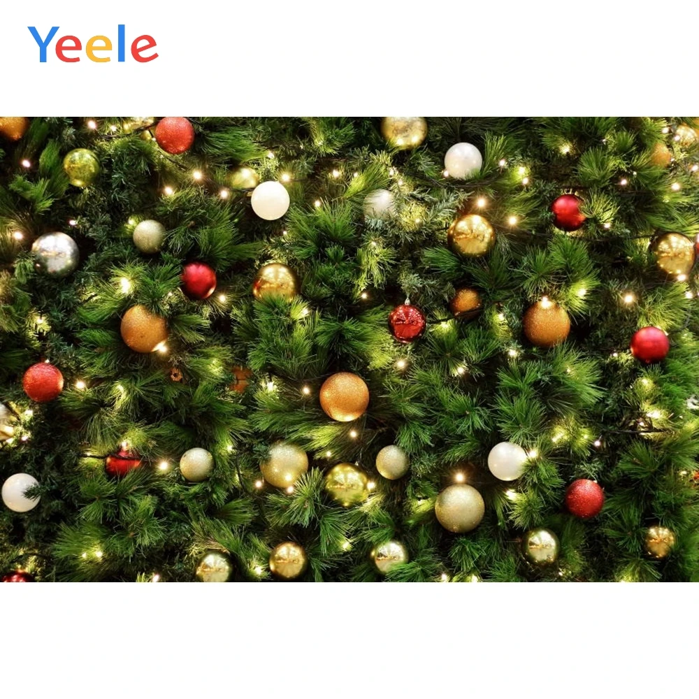 

Yeele Merry Christmas Party Winter Tree Snow Ball Baby Photo Background Custom Vinyl Photography Backdrop For Photo Studio