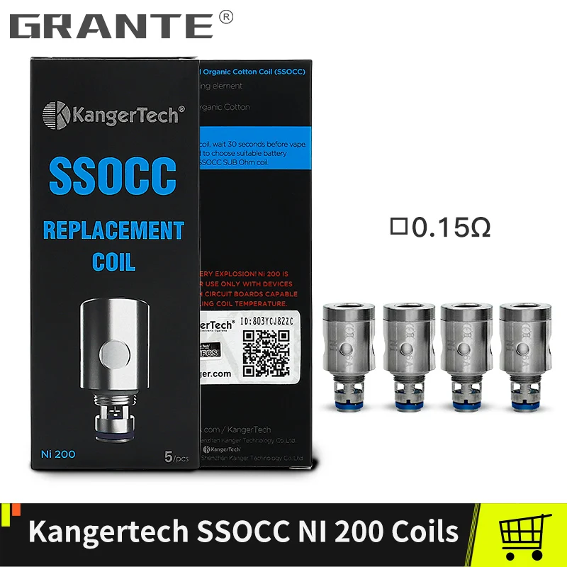 

Original Kangertch SSOCC Ni 200 Coils Kanger ssocc 200 Coils For Kangertech Toptank Mini Toptank Nano Atomizer Vaporizer Coils