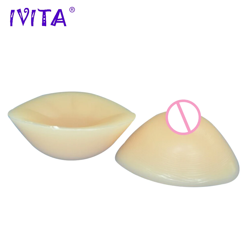 

IVITA 4600g Beige Triangle Fake Boobs Silicone Artificial Huge Silicone Breast Forms For Mastectomy Crossdresser Drag Queen Gift