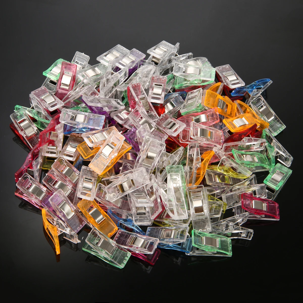 100pcs Plastic Sewing Clips Cloth Holding Multicolored DIY Carft Accessories Garment Clips Home Office Supply