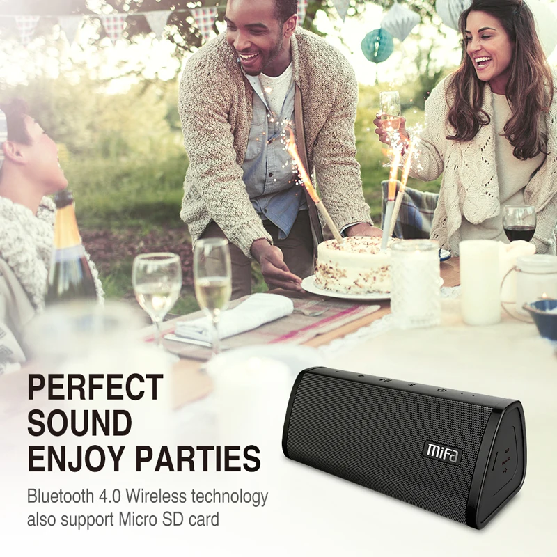 Alto-falante sem Fio Aux com Microfone para Android Mifa Bluetooth Portátil Estéreo Grande Potência 10 w Sistema Mp3 Música Áudio Iphone A10 Som - Image 6