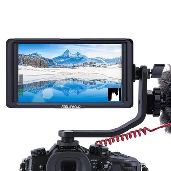 

FEELWORLD F5 5 Inch Monitor On Camera DSLR Field 4K HDMI IPS Full HD 1920x1080 Focus Assist DC Input Output Include Tilt Arm