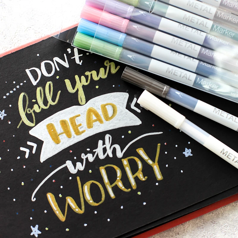 Gel pens for black paper image