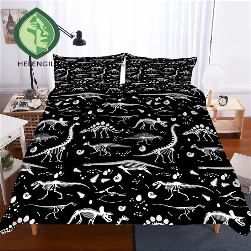 Fundamento do Jurassic Capa de Edredão Roupas de Cama com Fronha Jogo de Cama Helengili 3d Park Dinossauro Impressão Set Home Textiles # Dg 11