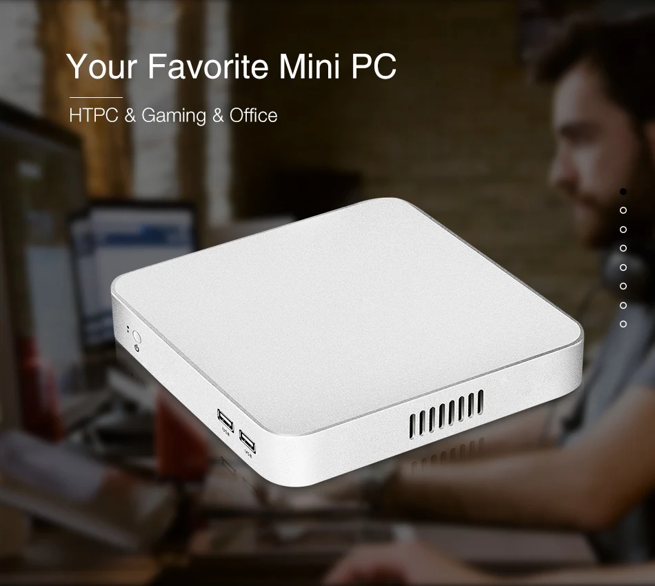 XCY мини ПК Intel Celeron J1900 Quad-Core Windows 10 неттоп HDMI VGA 6xusb Wi-Fi Gigabit Ethernet офисный Настольный микрокопьютер