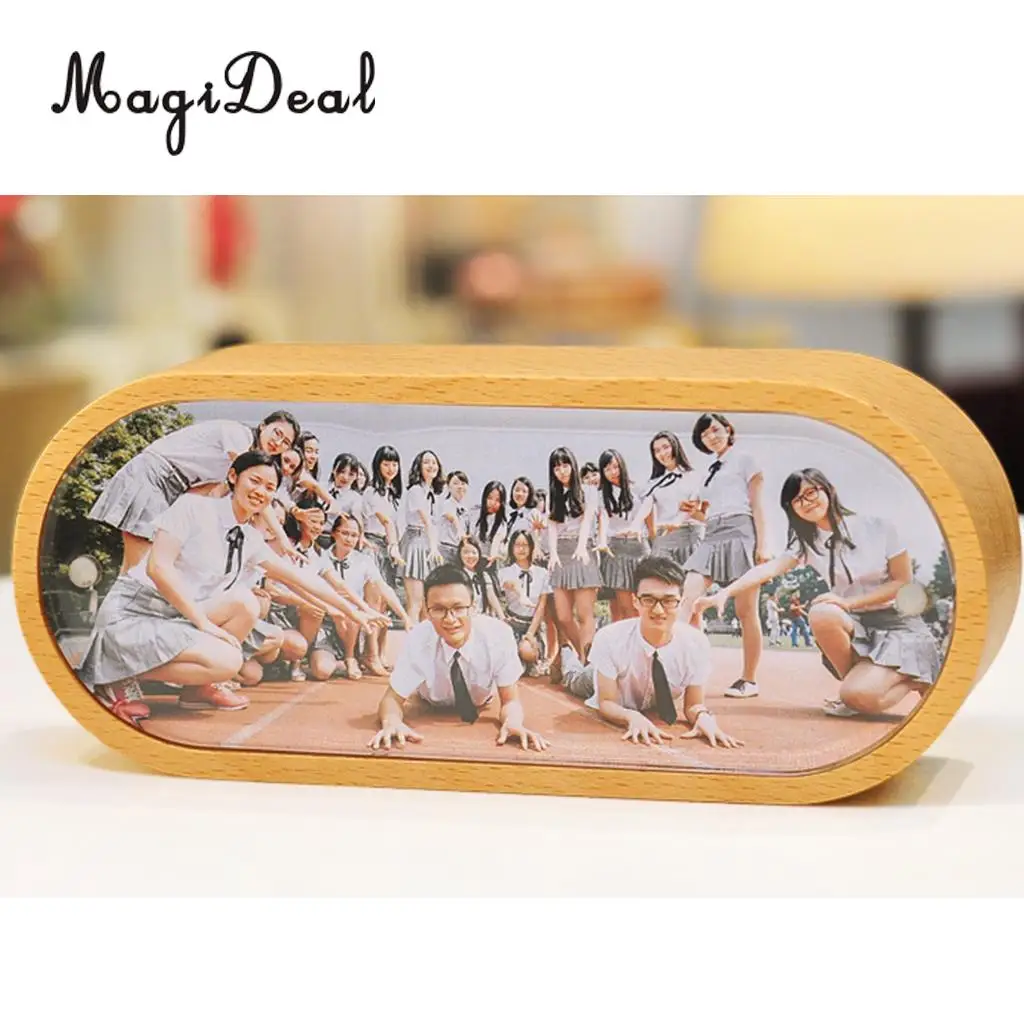 Creative Multi Photo Frame Picture Display Frame Decorative with Clockwork Music Box Christmas Gift