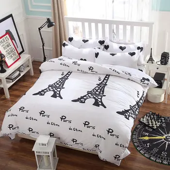 

Full/Queen Duvet cover set 300 thread count fiber reactive prints bedding set