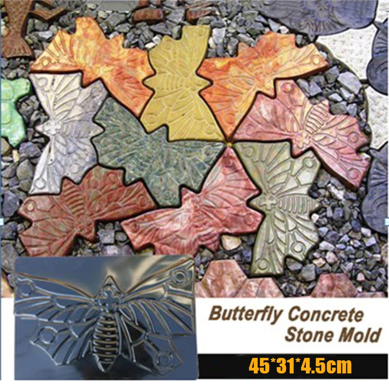 Butterfly Garden Pavement Mold Paving Mould for DIY Home Garden Floor Road Path Mold