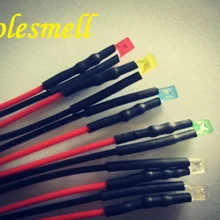 10 шт. В 2x3 x мм 4 мм 12 в прозрачный/рассеянсветодио дный свет Набор Предварительно проводной 12 В в DC Проводной красный желтый синий зеленый белый оранжевый теплый белый